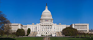 The western front of the United States Capitol...