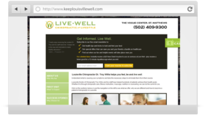 live well chiropractice and lifestyle homepage screenshot