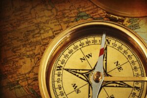 Compass on a Map