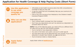 Insurance Exchange Standard Application Cover Page